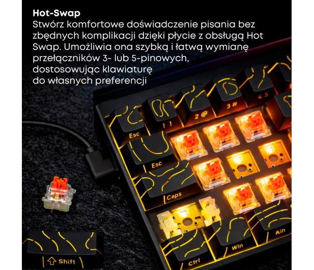 Ajazz NK68 Red Switch czarna - 1536377 - zdjęcie 12